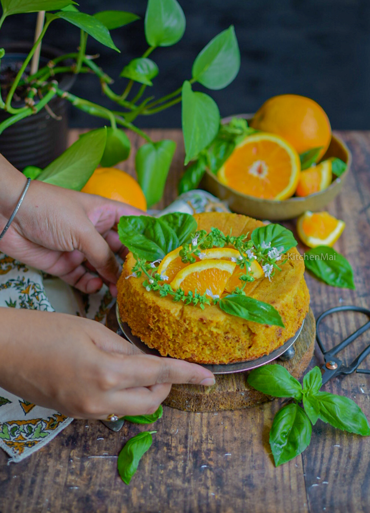 "Super easy & healthy orange loaf cake - www.kitchenmai.com"