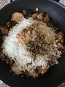 "Easy five spice chicken fried rice - www.kitchenmai.com"