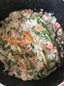 "Bengali vegetable fried rice - www.kitchenmai.com"