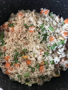 "Bengali vegetable fried rice - www.kitchenmai.com"