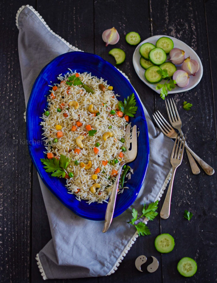 Bengali vegetable fried rice