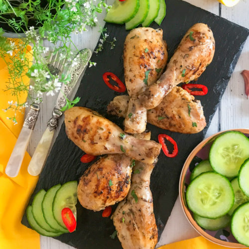 "Garlic and lemon pan grilled chicken - www.kitchen.com"