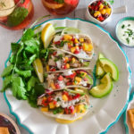 "Pan roasted chicken tacos with mango salsa - www.kitchenmai.com"