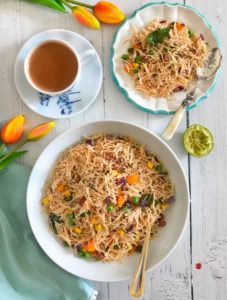 "Vegetable vermicelli upma (sevai upma) - www.kitchenmai.com"