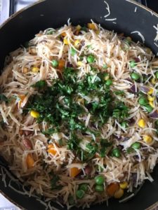 "Vegetable vermicelli upma (sevai upma) - www.kitchenmai.com"