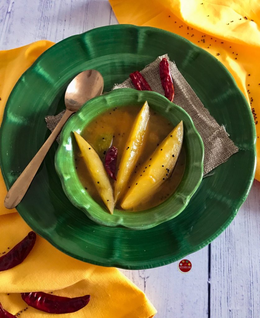 "Aamer chatni bengali raw mango chutney - www.kitchenmai.com"