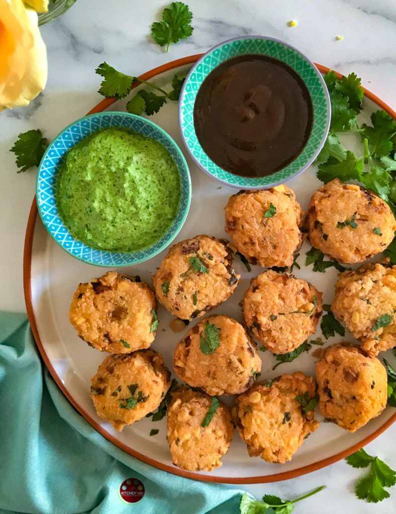 "Chana dal pakora (lentil fritters) - www.kitchenmai.com"