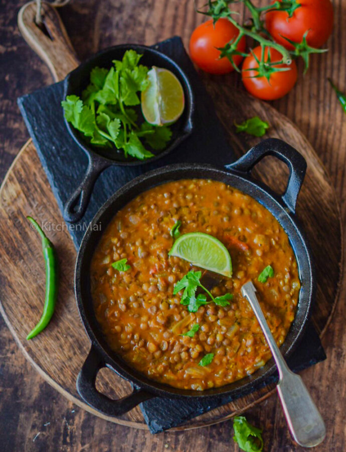Masoor dal masala – Brown lentil curry