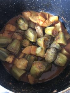 "Aloo potol - pointed gourd and potatoes curry- www.kitchenmai.com"