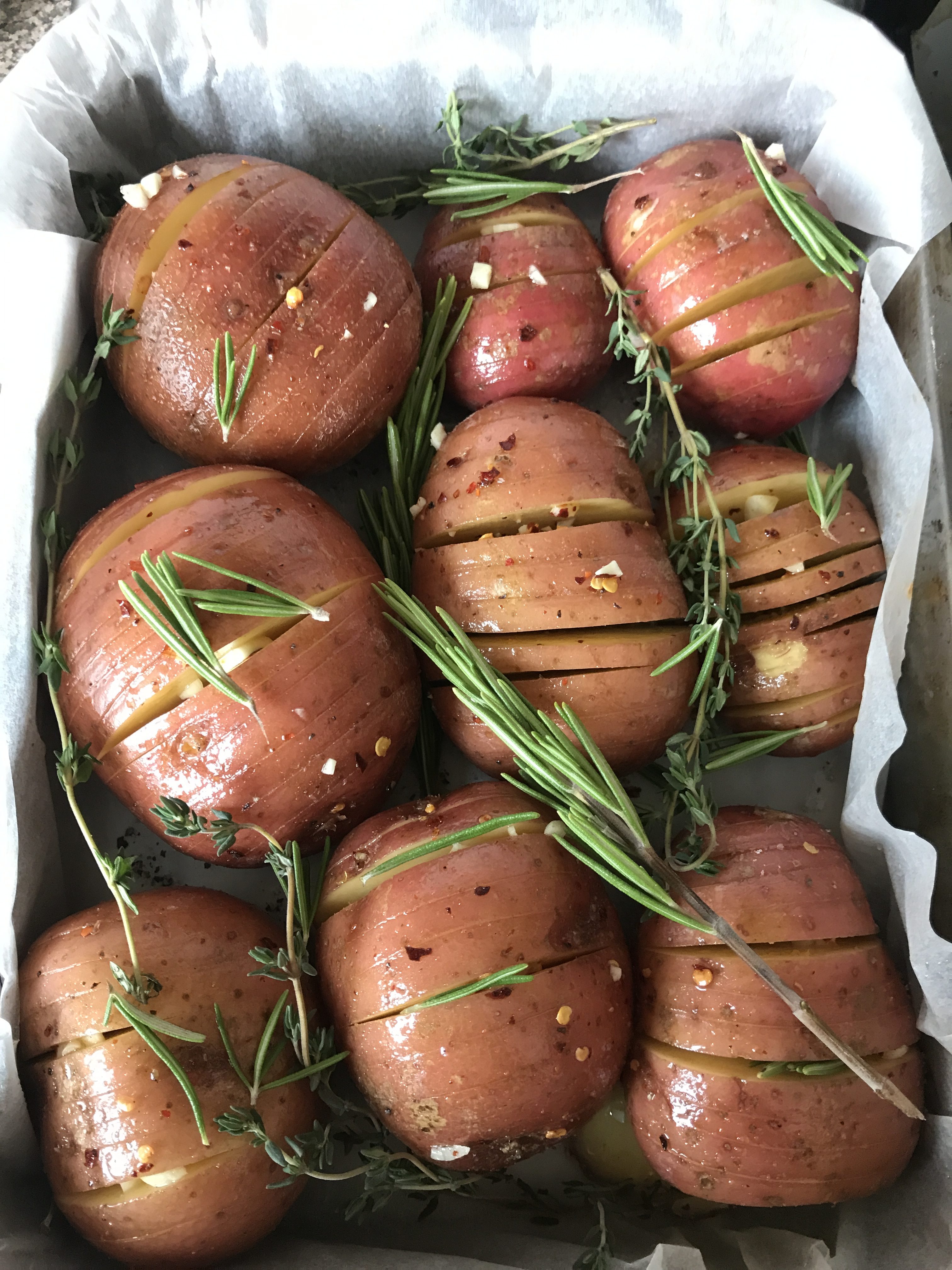 Red Hasselback Potatoes Recipe