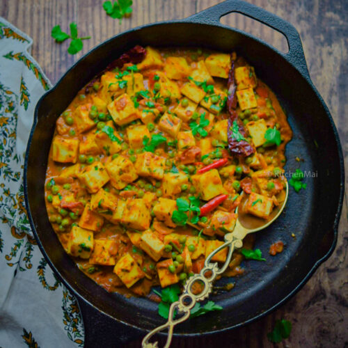 Matar paneer - curried Indian cottage cheese and peas – Kitchen Mai