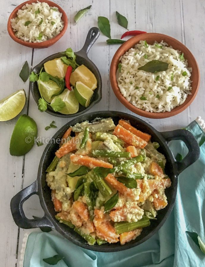 Kerala avial (mixed vegetables with coconut)