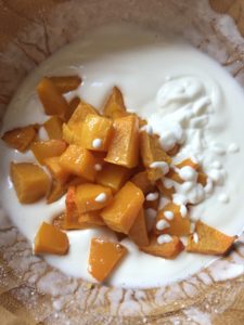 "Roasted butternut squash pumpkin raita - www.kitchenmai.com"