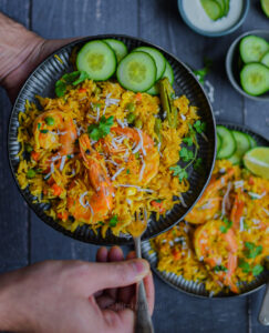 "Goan prawn pulao pilaf - www.kitchenmai.com"