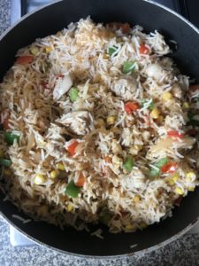 "spicy chicken fried rice - www.kitchenmai.com"