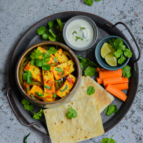 "Paneer capsicum masala - www.kitchenmai.com"