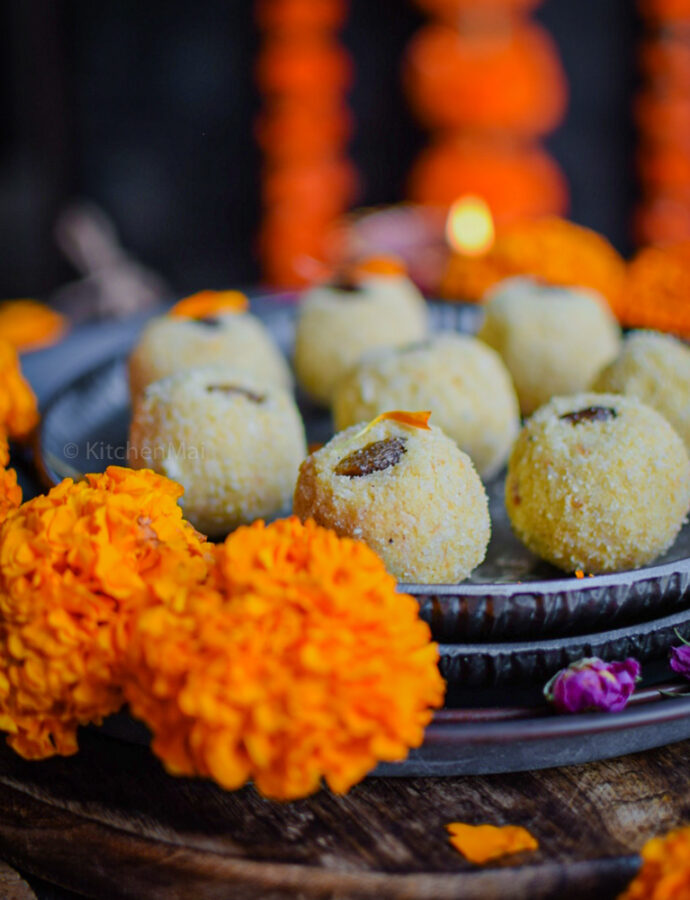 Rava ladoo with coconut