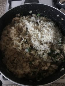 "Mushroom and chicken risotto - www.kitchenmai.com"