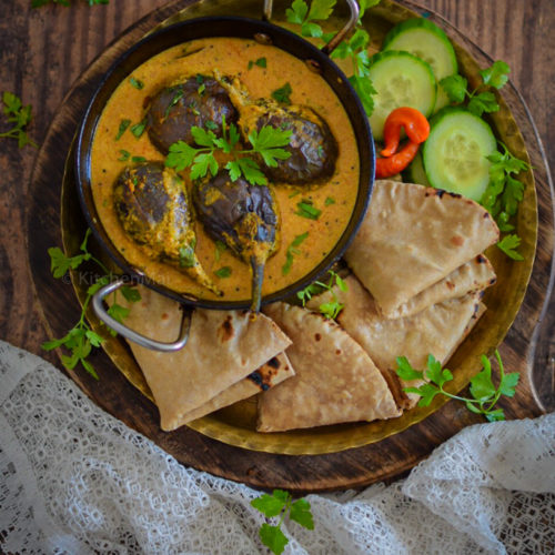 "bharli vangi (stuffed aubergine curry) - www.kitchenmai.com"