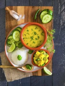 "Bengali masoor dal (red lentil curry) - www.kitchenmai.com"