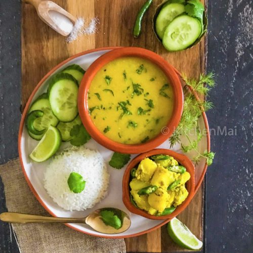 "Bengali masoor dal (red lentil curry) - www.kitchenmai.com"