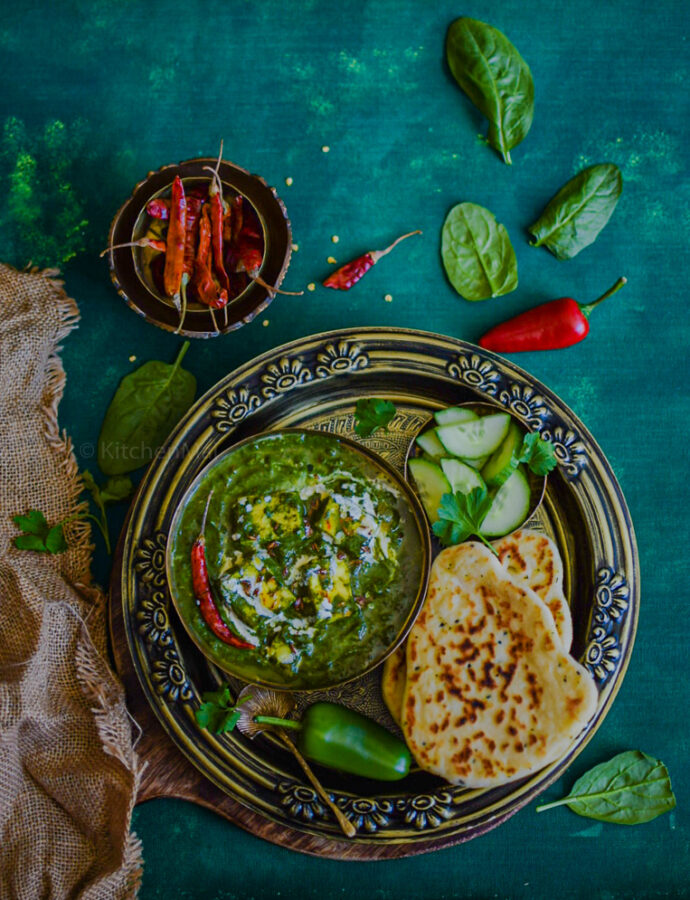 Palak paneer (spinach and paneer curry)