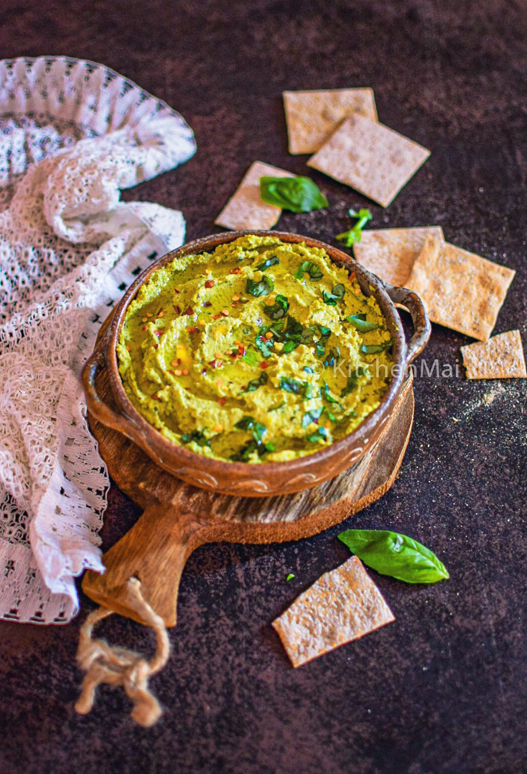 "Avocado and coriander dip - www.kitchenmai.com"