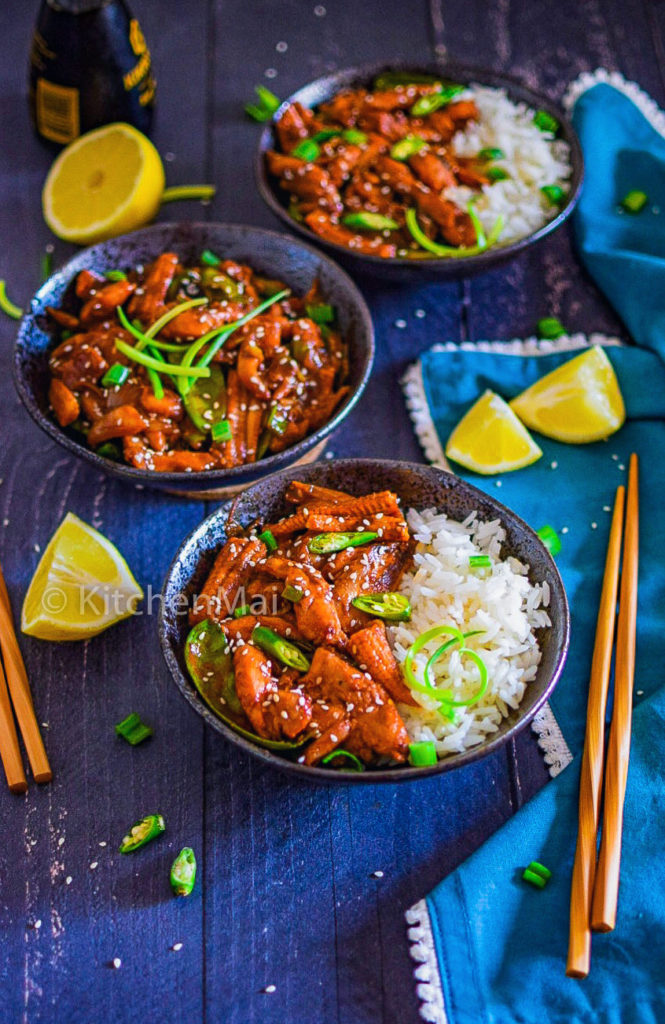 "Korean spicy chicken stir fry - www.kitchenmai.com"