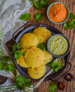 "Rava idli recipe - www.kitchenmai.com"