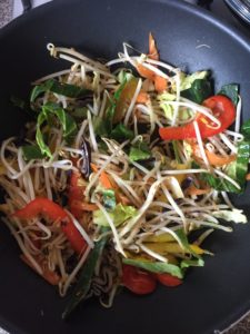 "Spicy Thai vegetables noodles - www.kitchenmai.com"