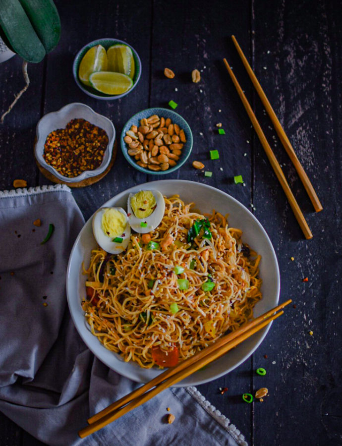 Spicy Thai vegetables noodles