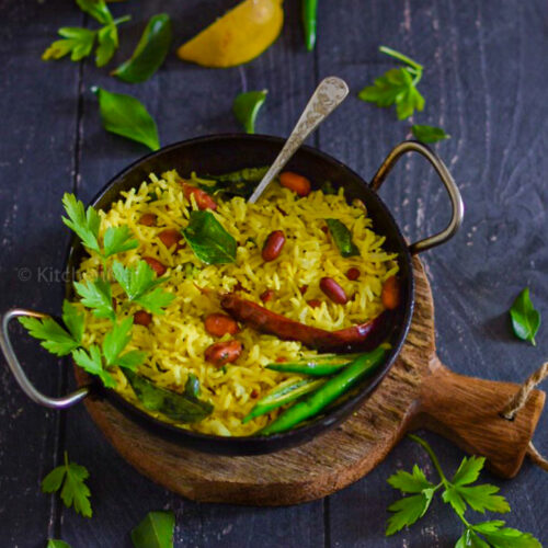 "South Indian lemon rice - www.kitchenmai.com"