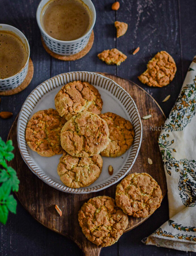Whole wheat flour and oats cookies (eggless)
