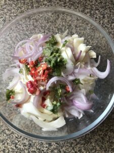 "Cabbage pakora kadhi (yoghurt curry) - www.kitchenmai.com"