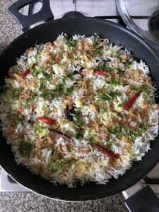 "Paneer and spinach dum biryani - www.kitchenmai.com"
