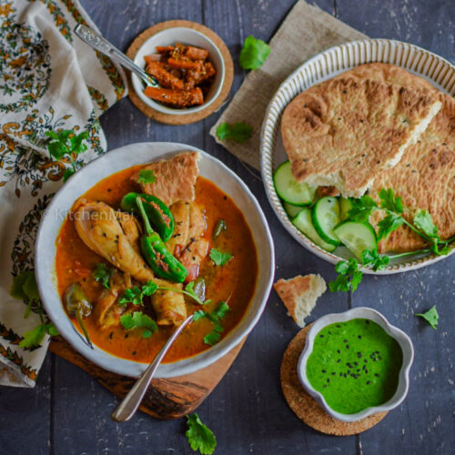 "Achari murgh (chicken curry in pickling spices) - www.kitchenmai.com"