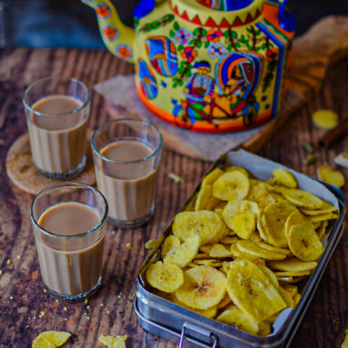 "Jaggery and ginger flavoured chai - www.kitchenmai.com"