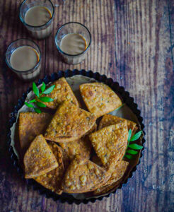 "Bengali khasta nimki with whole wheat flour - www.kitchenmai.com"