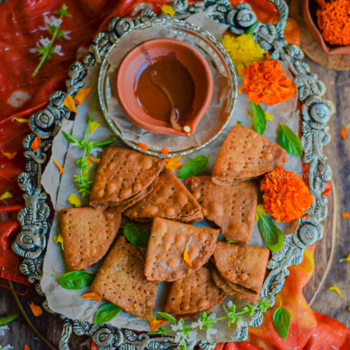 "Bengali khasta nimki with whole wheat flour - www.kitchenmai.com"