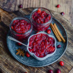 "Spiced cranberry apple chutney - www.kitchenmai.com"