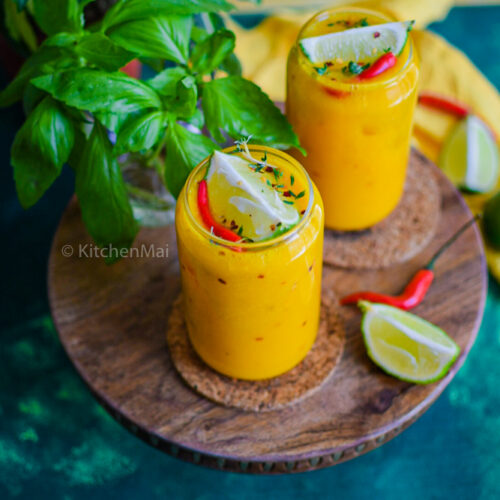 "Mango chilli lemonade - www.kitchenmai.com"