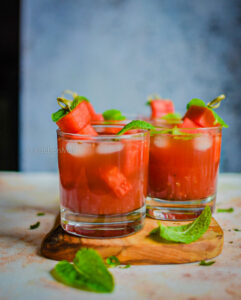 "Watermelon iced tea - www.kitchenmai.com"