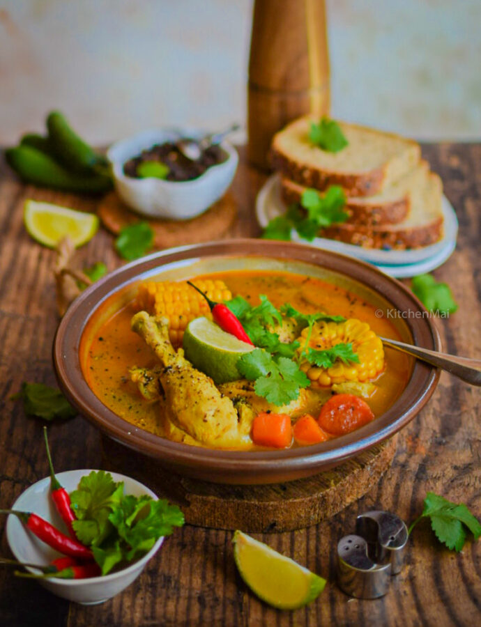 Bengali chicken stew with vegetables