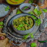 "Dharosh sorshe (Okra in mustard sauce) - www.kitchenmai.com"
