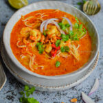 "Spicy prawn noodle soup - www.kitchenmai.com"