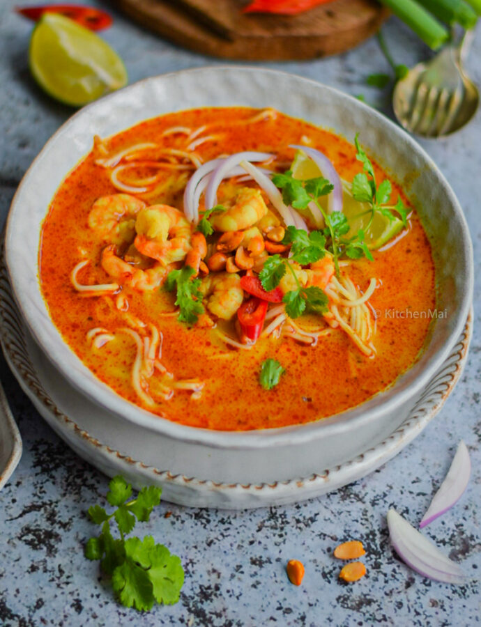 Spicy prawn noodle soup (in 20 minutes)