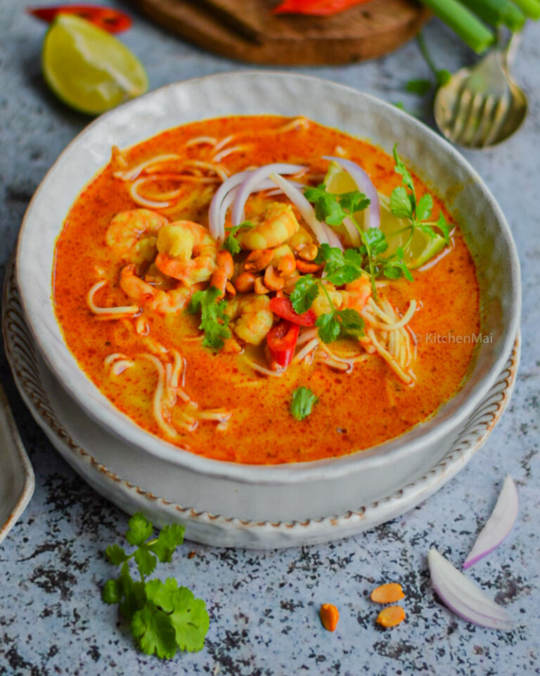 Spicy Prawn Noodle Soup In 20 Minutes Kitchen Mai 5635