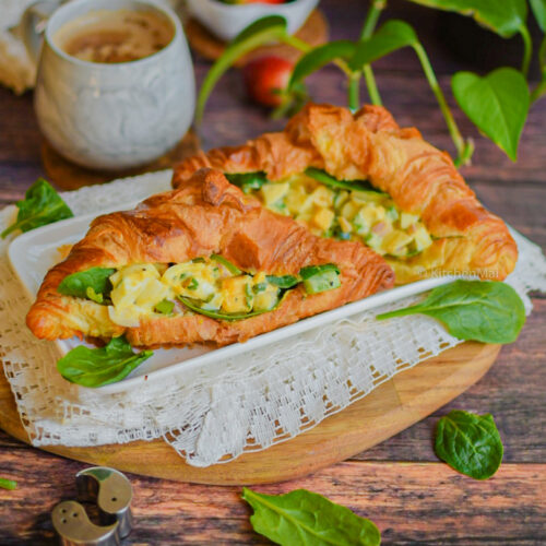 "Croissant egg sandwich - www.kitchenmai.com"